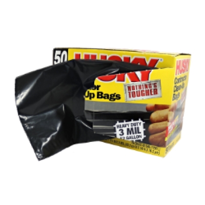 Husky 3mil 42gal Black Trash Bags - 50 Bags Per Roll