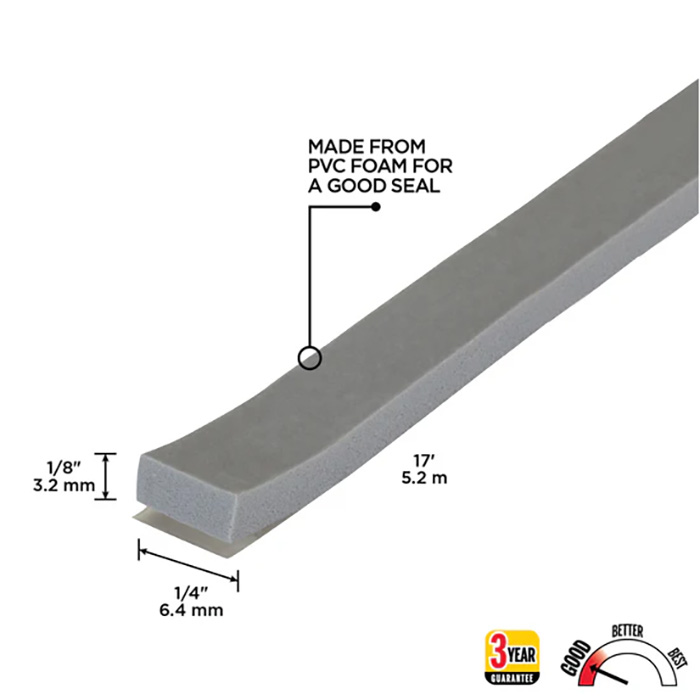 Closed Cell Vinyl Foam Tape - 1/8