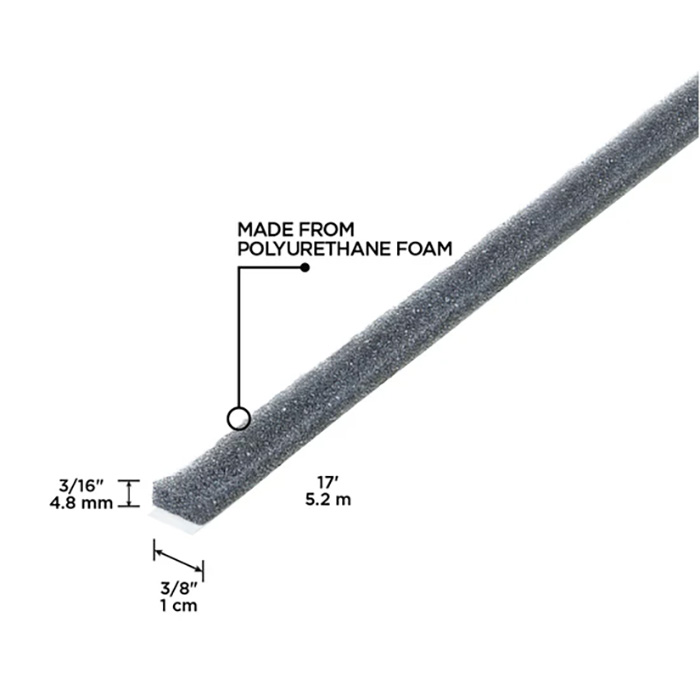 Open Cell Vinyl Foam Tape - 3/16
