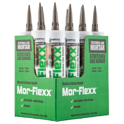 Sascho Mor-Flexx Mortar & Stucco Repair Caulk - Ironstone, 10.5oz Tube