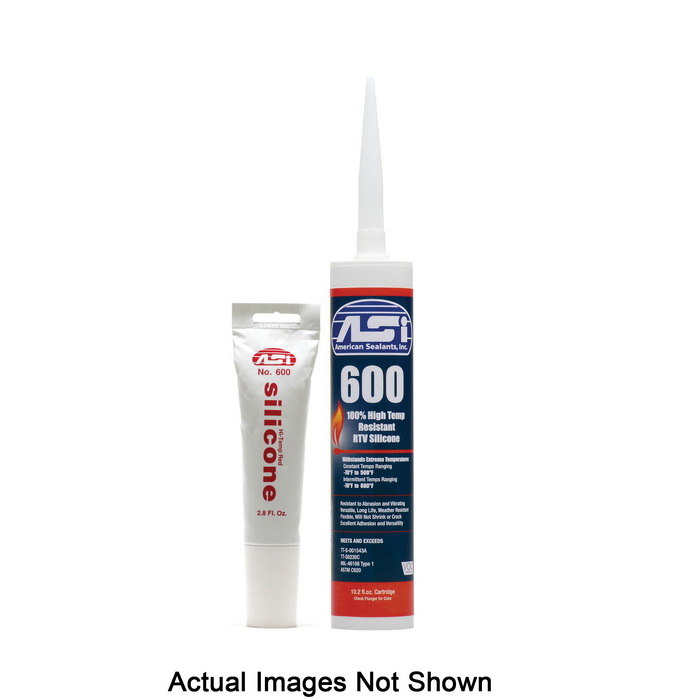 ASI 600 HIGH TEMP SILICONE CAULK 10.2 OZ - RED
