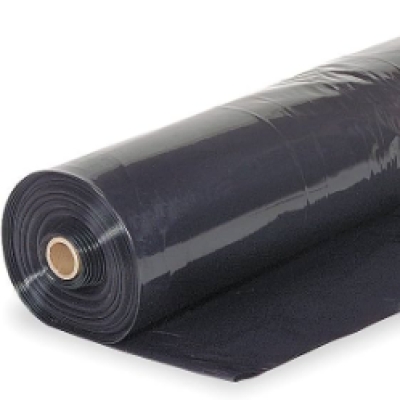 Husky® Construction Film, Poly Sheeting - 6 MIL, 12'X100' Black