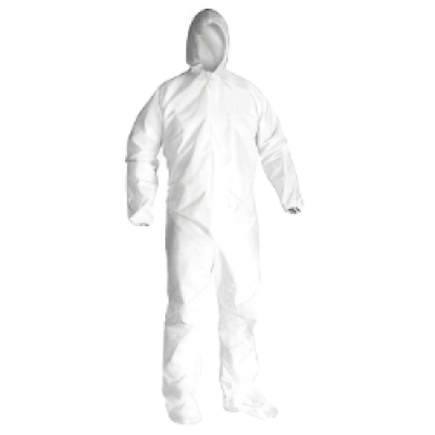 Breathable Polypropylene Hooded Coverall - Large