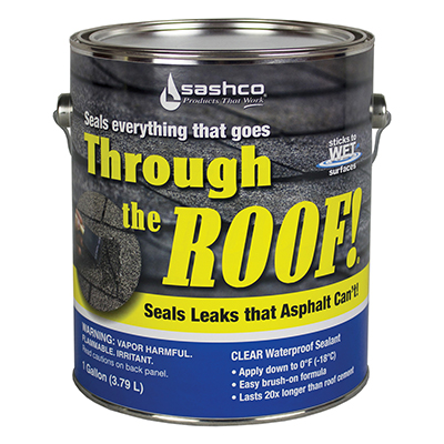 Sashco Through the Roof! Clear Roof Sealant – 1 Gallon